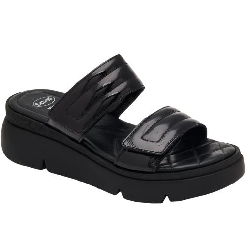 Scholl Shoes Bali 2 Straps F305141004 Γυναικεία Καλοκαιρινά Ανατομικά Παπούτσια, Χαρίζουν Σωστή Στάση & Φυσικό Χωρίς Πόνο Βάδισμα Black 1 Ζευγάρι - 37
