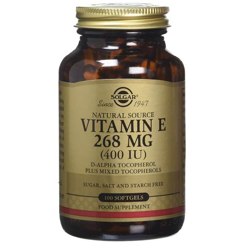 Solgar Natural Vitamin E 268mg Συμπλήρωμα Διατροφής με Φυσικής Πηγής Βιταμίνη Ε Πλούσια σε Αντιοξειδωτικά 100 Softgels