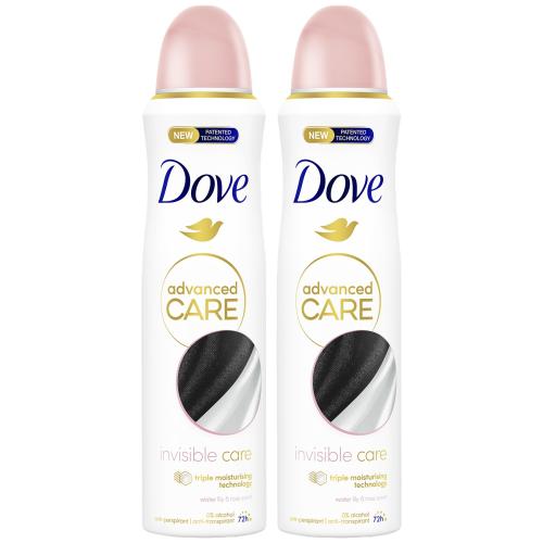 Dove Πακέτο Προσφοράς Advanced Care Invisible Care 72h Anti-Perspirant Spray 2x150ml (1+1 Δώρο)