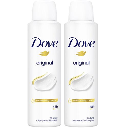 Dove Πακέτο Προσφοράς Original 48h Anti-Perspirant Spray Αποσμητικό Spray για Αντιιδρωτική Προστασία Έως 48 Ώρες 2x150ml (1+1 Δώρο)
