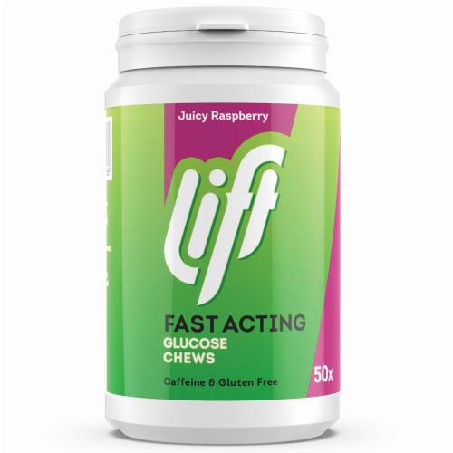 Lift Gluco Fast Acting Glucose Μασώμενες Ταμπλέτες Γλυκόζης Άμεσης Δράσης για την Υπογλυκαιμία 50 Chew.tabs - Rasberry