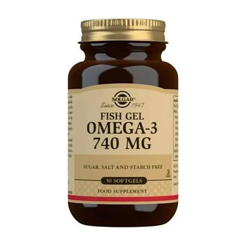 Solgar Omega-3 Fish Gel 740mg Συμπλήρωμα Διατροφής 50 Softgels