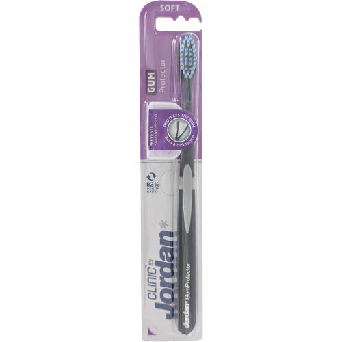 Jordan Clinic Gum Protector Toothbrush Soft 1 Τεμάχιο Μαλακή Οδοντόβουρτσα για Βαθύ Καθαρισμό με Εξαιρετικά Λεπτές Ίνες Κωδ 310058 - Γκρι