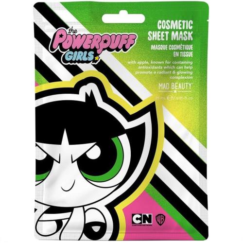 Mad Beauty Powerpuff Girls Cosmetic Sheet Mask Υφασμάτινη Μάσκα Προσώπου για Λάμψη με Άρωμα Μήλο 1x25ml - Buttercup