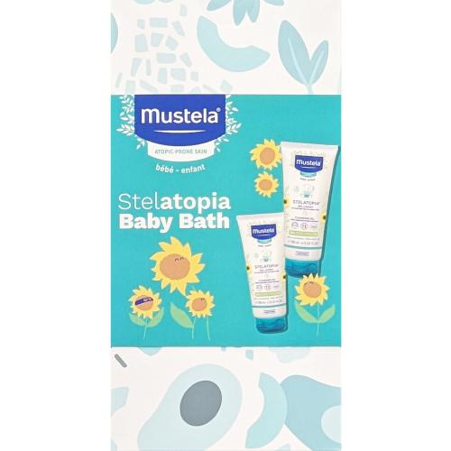 Mustela Promo Stelatopia Baby Bath Cleansing Gel Βρεφικό Αφρόλουτρο που Καταπραΰνει από το Αίσθημα Δυσφορίας του Ατοπικού Δέρματος 2x200ml