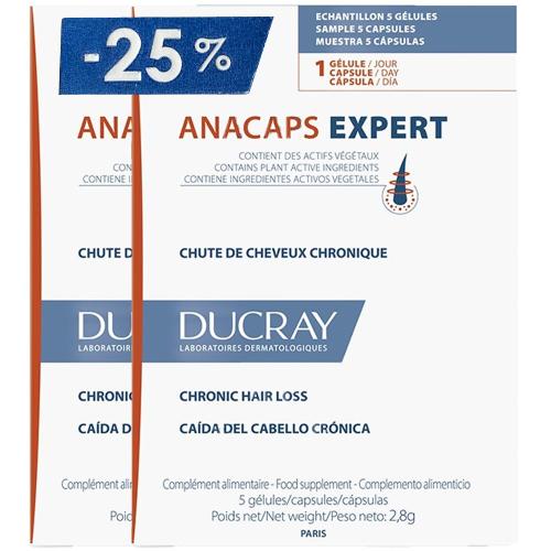 Ducray Πακέτο Προσφοράς Anacaps Expert Chronic Hair Loss Συμπλήρωμα Διατροφής Πολυβιταμινών, Μετάλλων & Ιχνοστοιχείων με Εκχυλίσματα Βοτάνων που Συμβάλει στη Διατήρηση των Μαλλιών Κατά της Χρόνιας Τριχόπτωσης 2x30caps σε Ειδική Τιμή