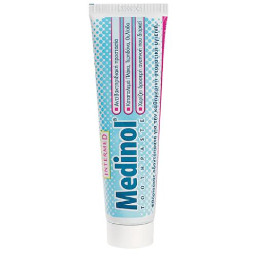 Intermed Medinol Toothpaste Φθοριούχος Οδοντόκρεμα για Ανακούφιση & Προστασία της Οδοντικής Υπερευαισθησίας 100ml