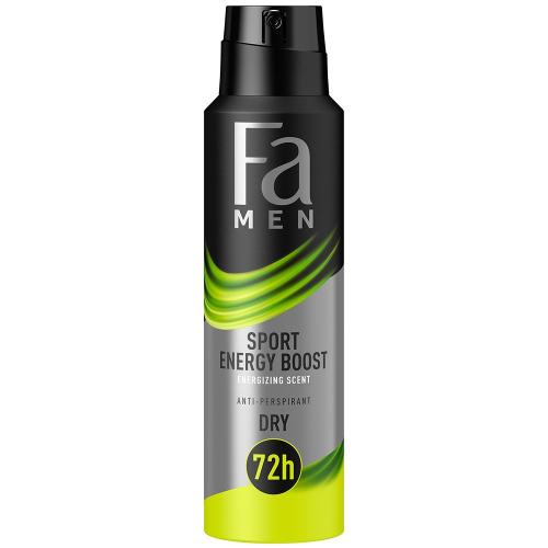 Fa Men Sport Energy Boost Anti Persprorant Spray Ανδρικό Αποσμητικό 72h Προστασίας με Αναζωογονητικό Άρωμα 150ml
