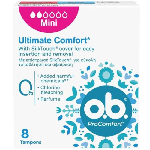 O.b. ProComfort Mini Ταμπόν για Ημέρες με Πολύ Μικρή Ροή 8 Τεμάχια