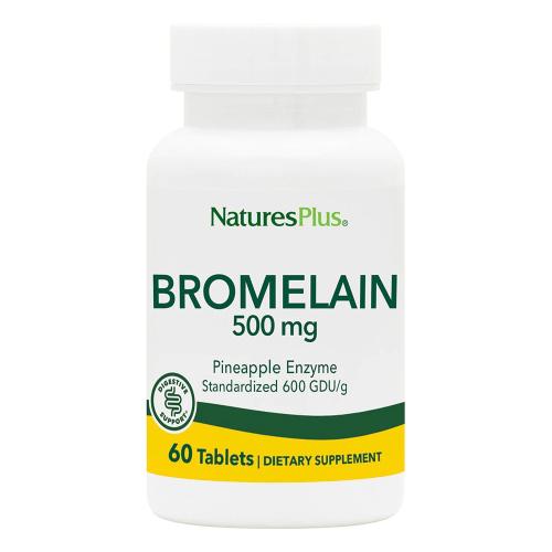 Natures Plus Bromelain 500mg Συμπλήρωμα Διατροφής Βρομελίνη Μεγάλης Ενζυματικής Ενεργότητας 60caps
