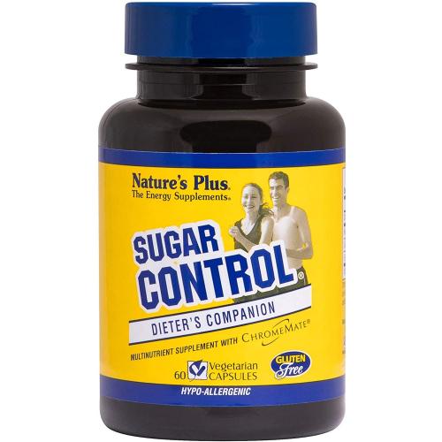 Natures Plus Control Sugar Φόρμουλα που Βοηθά στην Καταπολέμηση της Βουλιμίας για Γλυκά και Ζάχαρη, Υποαλλεγικό 60veg.caps