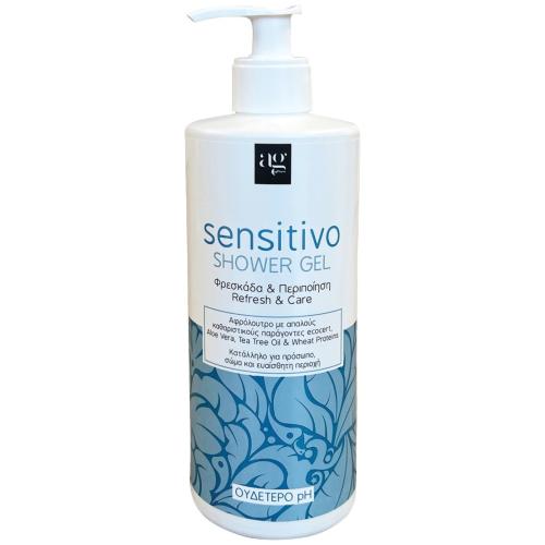 AgPharm Sensitivo Refresh & Care Shower Gel Απαλό Αφρόλουτρο για Φρεσκάδα & Περιποίηση σε Σώμα, Πρόσωπο & Ευαίσθητη Περιοχή 1000ml