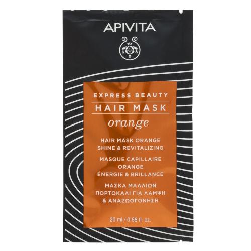 Apivita Express Beauty Hair Mask Orange Shine & Revitalizing Μάσκα Μαλλιών Λάμψης με Πορτοκάλι 20ml