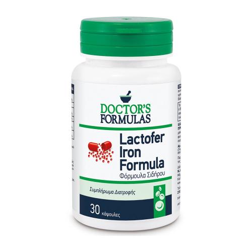 Doctor's Formulas Lactofer Iron Formula Συμπλήρωμα Διατροφής Φόρμουλα Σιδήρου 30 Caps