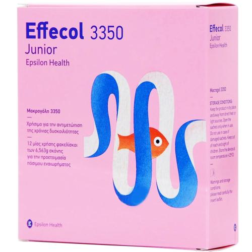 Effecol Junior 3350 Παιδικό Ιατροτεχνολογικό Βοήθημα για την Αντιμετώπιση της Χρόνιας Δυσκοιλιότητας 12 Sachets