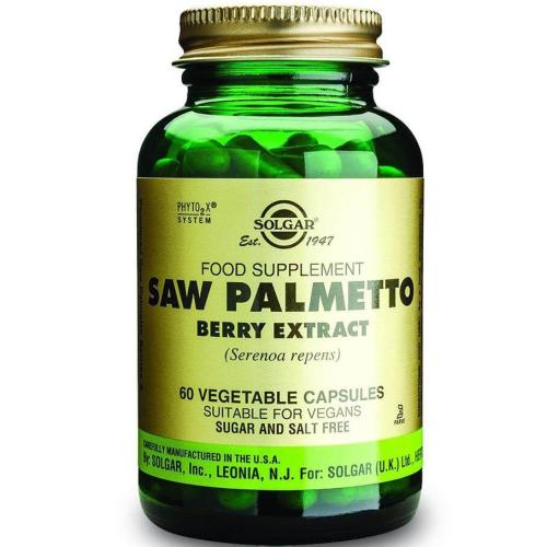 Solgar Sfp Saw Palmetto Berry Extract Συμπλήρωμα Διατροφής Βοηθάει στην Μείωση των Συμπτωμάτων του Προστάτη 60veg.caps