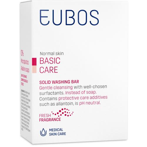 Eubos Solid Washing Bar Στερεή Πλάκα Πλυσίματος για τον Απαλό και Βαθύ Καθαρισμό Προσώπου & Σώματος 125gr Red