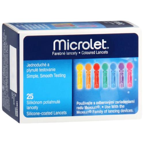 Microlet Coloured Lancets Σκαρφιστήρες για το Σύστημα Παρακολούθησης Γλυκόζης Αίματος 25 Τεμάχια