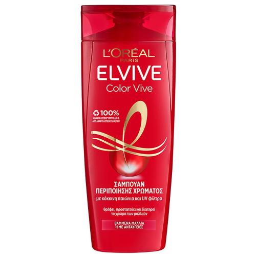 L'oreal Paris Elvive Color Vive Shampoo Περιποίησης για Βαμμένα Μαλλιά με Κόκκινη Παιώνια 400ml