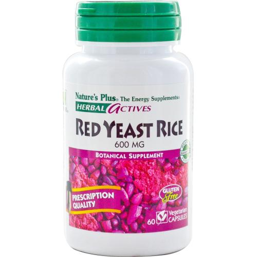 Natures Plus Red Yeast Rice 600mg Συμπλήρωμα Διατροφής από Μαγιά Κόκκινου Ρυζιού για Υποστήρίξη του Καρδιαγγειακού 60caps