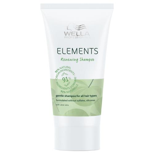 Wella Professionals Elements Renewing Shampoo with Aloe Vera Σαμπουάν Αναζωογόνησης με Αλόη για Όλους τους Τύπους Μαλλιών Travel Size 30ml