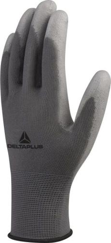 Γάντια Πλεκτά Πολυαμιδίου Παλάμη Επιχρισμένη με PU Delta Plus VE702GR Γκρι
