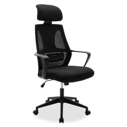 Καρέκλα γραφείου διευθυντή Dolphin pakoworld με ύφασμα mesh χρώμα μαύρο - PAKO WORLD - 090-000004