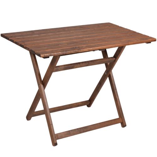 Τραπέζι Retto pakoworld μασίφ ξύλο οξιάς καρυδί εμποτισμού 80x60x72εκ - PAKO WORLD - 237-000010