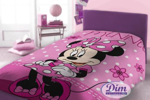 Κουβέρτα Μονή Πικέ 160x240εκ. Minnie 555 Digital Print Disney Dimcol (Ύφασμα: Βαμβάκι 100%, Χρώμα: Ροζ) - Disney - 2120415201155599