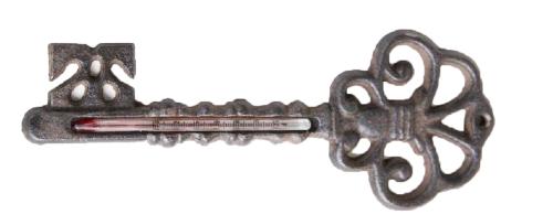 Θερμόμετρο Τοίχου Κλειδί Μαντεμένιο Royal Art 24εκ. CAS2/043L (Υλικό: Μαντέμι) - Royal Art Collection - CAS2/043L