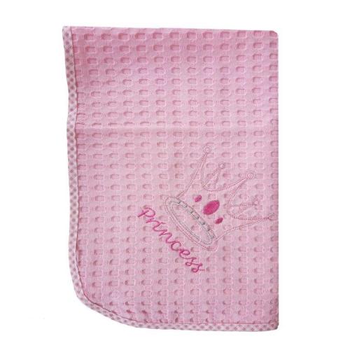 Κουβέρτα Κούνιας Πικέ 110x160εκ. Princess 35 Dim Collection (Ύφασμα: Βαμβάκι 100%, Χρώμα: Ροζ) - DimCol - 1210414201503526