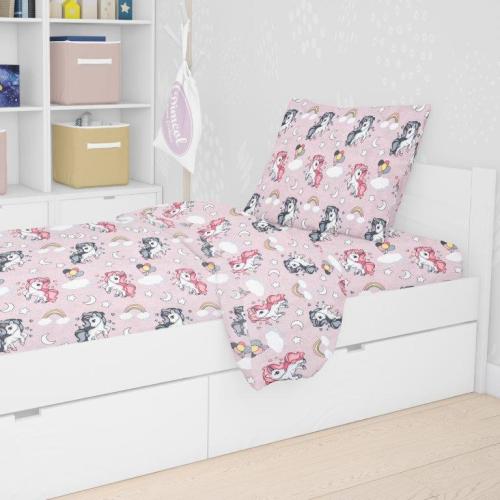 Πάνα Χασές Βαμβακερή Bebe 80x80εκ. Unicorn 107 Lilac Dimcol (Ύφασμα: Βαμβάκι 100%, Χρώμα: Λιλά) - DimCol - 1914513606410774