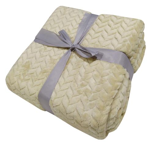 Κουβέρτα Velour Flannel Διπλή 200x220εκ. Cream Le Blanc 7001228-14 (Ύφασμα: Βελούδο, Χρώμα: Κρεμ, Μέγεθος: Διπλά) - Le Blanc - 7001228-14