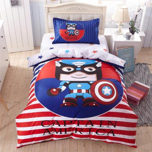 Σετ Πάπλωμα Βαμβακερό Μονό 160x240εκ. Captain America MClinen 4921 (Ύφασμα: Βαμβάκι 100%) - mcLinen - 4921-pap1