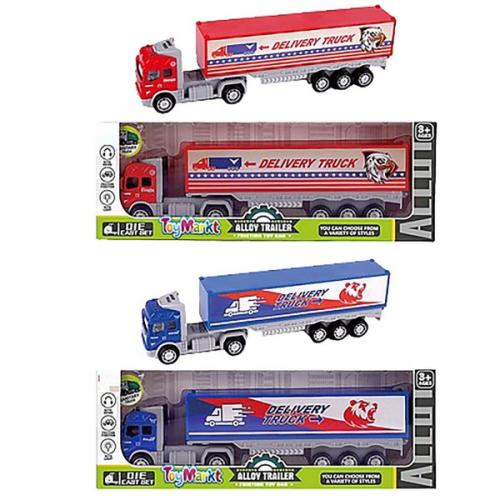 Νταλίκα Μεταλλική Τριβής Friction Delivery Truck Σε Κουτί 30x5x11εκ. Toy Markt 70-2251 - Toy Markt - 70-2251