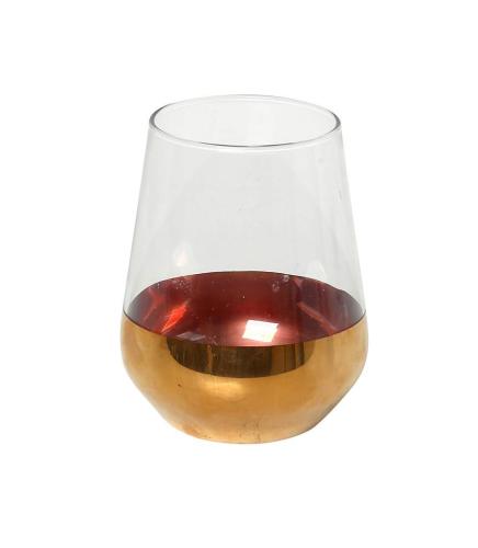 Ποτήρι Ουίσκι Allegra ESPIEL 425ml RAB120K6 (Σετ 6 Τεμάχια) (Υλικό: Γυαλί, Χρώμα: Χρυσό , Μέγεθος: Σωλήνας) - ESPIEL - RAB120K6