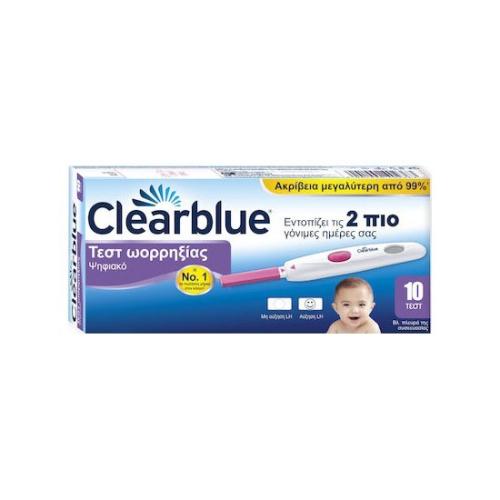 CLEARBLUE Ψηφιακό Tεστ Ωορρηξίας 10 τεμάχια