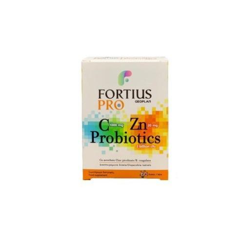 FORTIUS PRO Probiotics C 1000mg + ZN 20mg 60 Ταμπλέτες