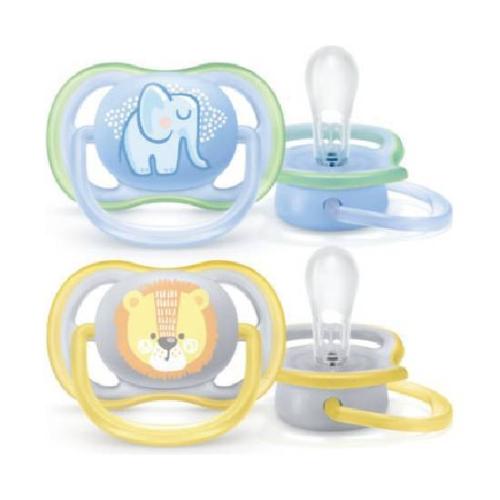 PHILIPS Avent Πιπίλα Ultra Air Elephant-Lion 0-6m SCF085/01 2τεμάχια