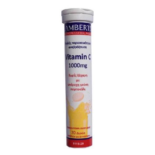 LAMBERTS Vitamin C 1000mg 20 αναβράζοντα δισκία