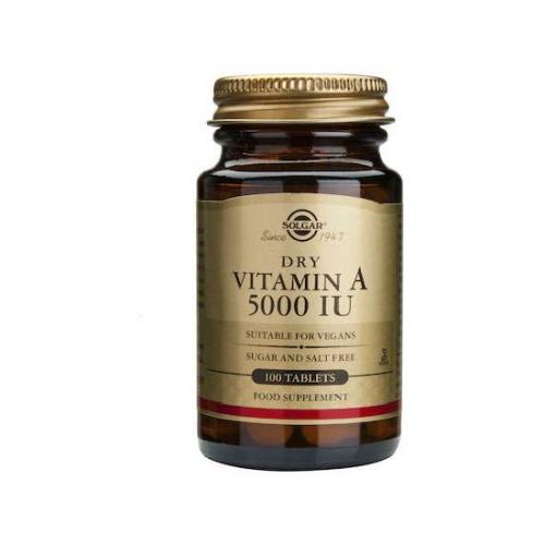 SOLGAR Dry Vitamin A 5000IU 100tabs