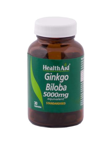 HEALTH AID Ginkgo Biloba 5000mg 30 Κάψουλες