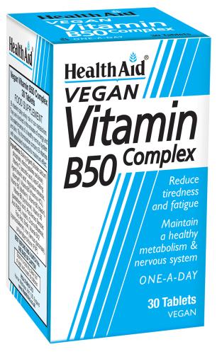 HEALTH AID Vitamin B50 Complex 30tabs