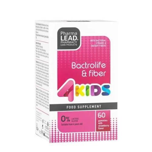 PHARMALEAD 4KIDS Bactrolife & Fiber Προβιοτικά Mε Γεύση Φράουλα 60 Ζελεδάκια