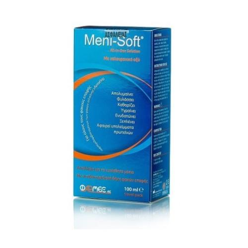 MENI SOFT All-In-One Διάλυμα καθαρισμού για όλους τους φακούς επαφής 100ml