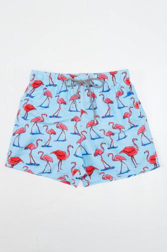 Μαγιό Ανδρικό Shorts Flamingo Slim Fit - Γαλάζιο