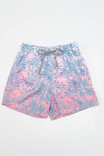 Μαγιό Ανδρικό Shorts Floral Slim Fit - Ροζ