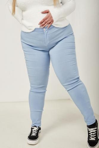 Παντελόνι Ελαστικό Plus Size - Γαλάζιο
