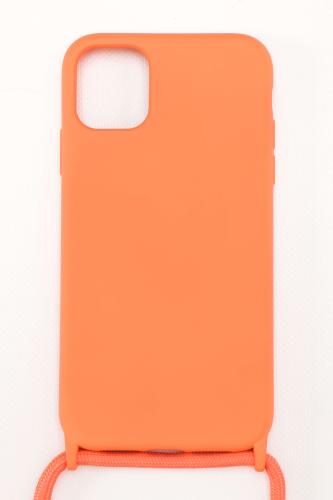 Silicone Case με Κορδόνι (IPhone 11ProMax) - Πορτοκαλί