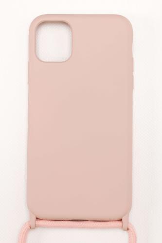 Silicone Case με Κορδόνι (IPhone 11ProMax) - Ροζ